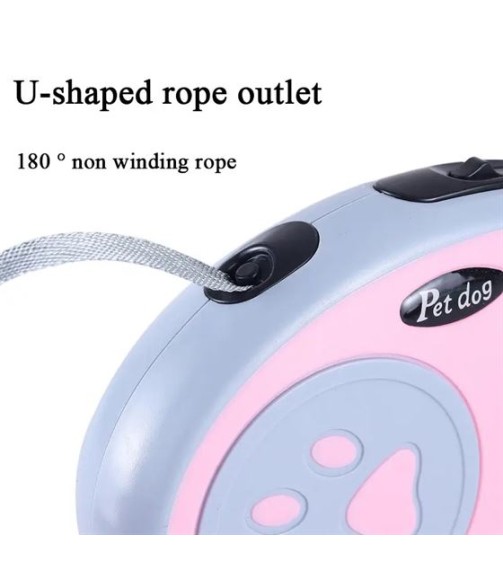 რულეტი Pet dog Paw ვარდისფერი 5მ